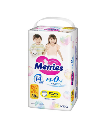 Merries BIG XL pull-up nappies (12-22 kg) 38pcs