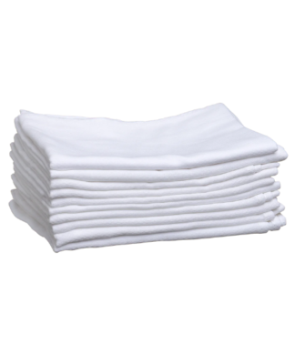 Mininor Muslin Cloth White 70x70 10pcs