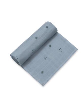 Interbaby Muslin Swaddle 120x120 1 pcs- Blue