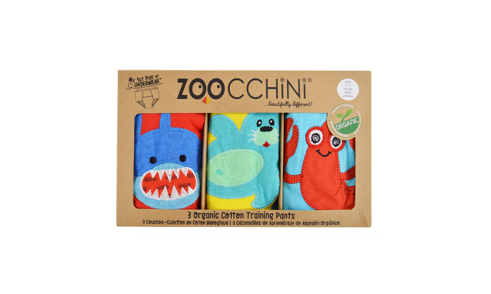 Zoocchini 3 Organic Cotton Training Pants - Boys Ocean 2-3 Years - Image 2