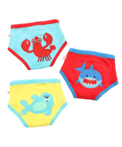 Zoocchini 3 Organic Cotton Training Pants - Boys Ocean 2-3 Years