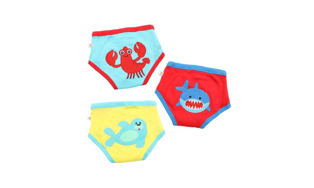 Zoocchini 3 Organic Cotton Training Pants - Boys Ocean 2-3 Years