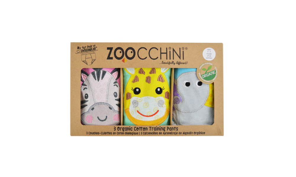Zoocchini 3 Organic Cotton Training Pants - Zoo Friends 2-3 Years - Image 2