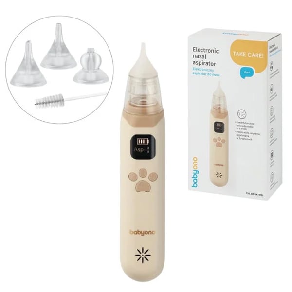 BabyOno Electric Nasal Aspirator 0+ - Beige