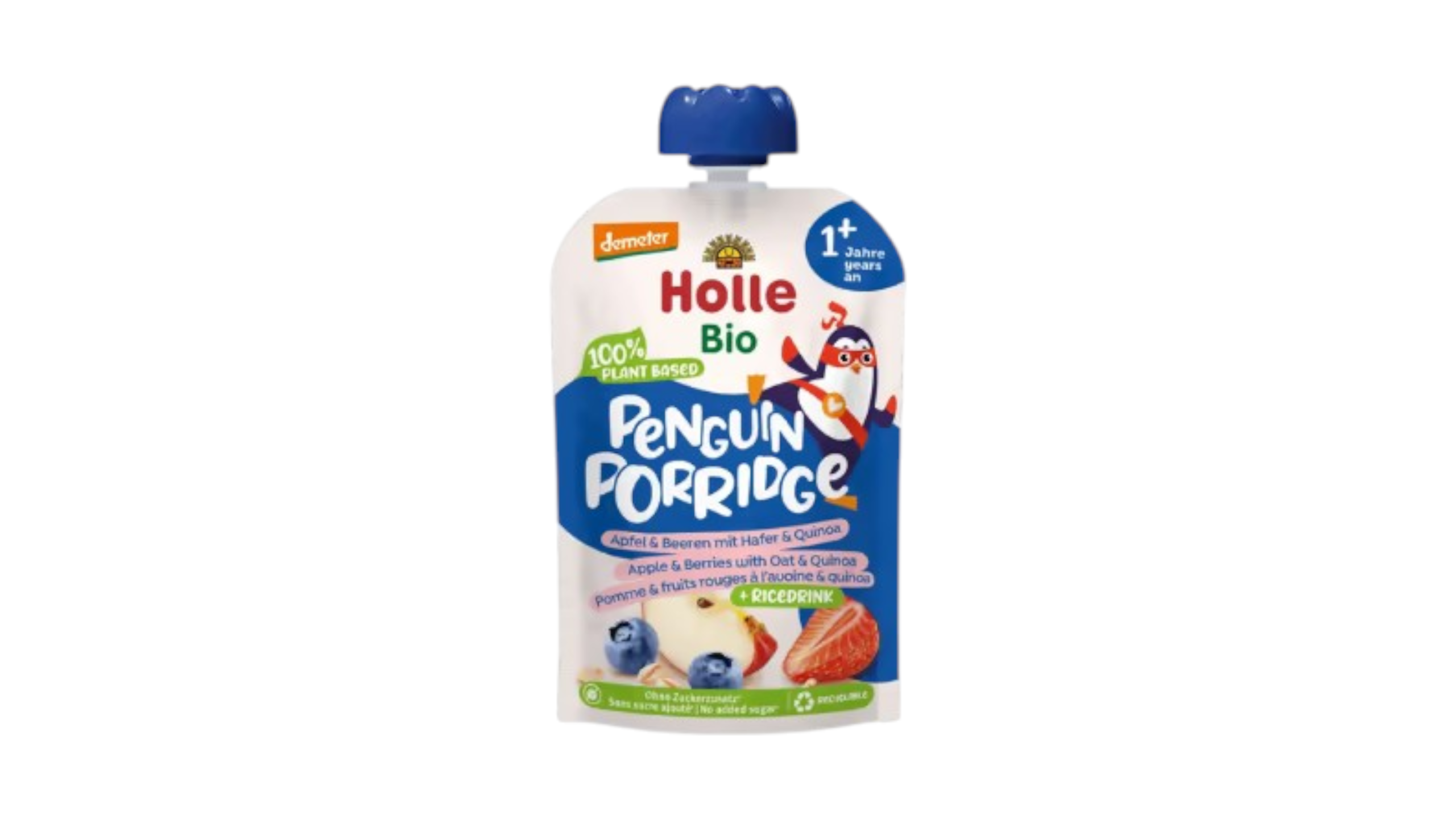 Holle Organic Penguin Porridge Apple/Berries With Oat And Quinoa Porridge 110g 1y+