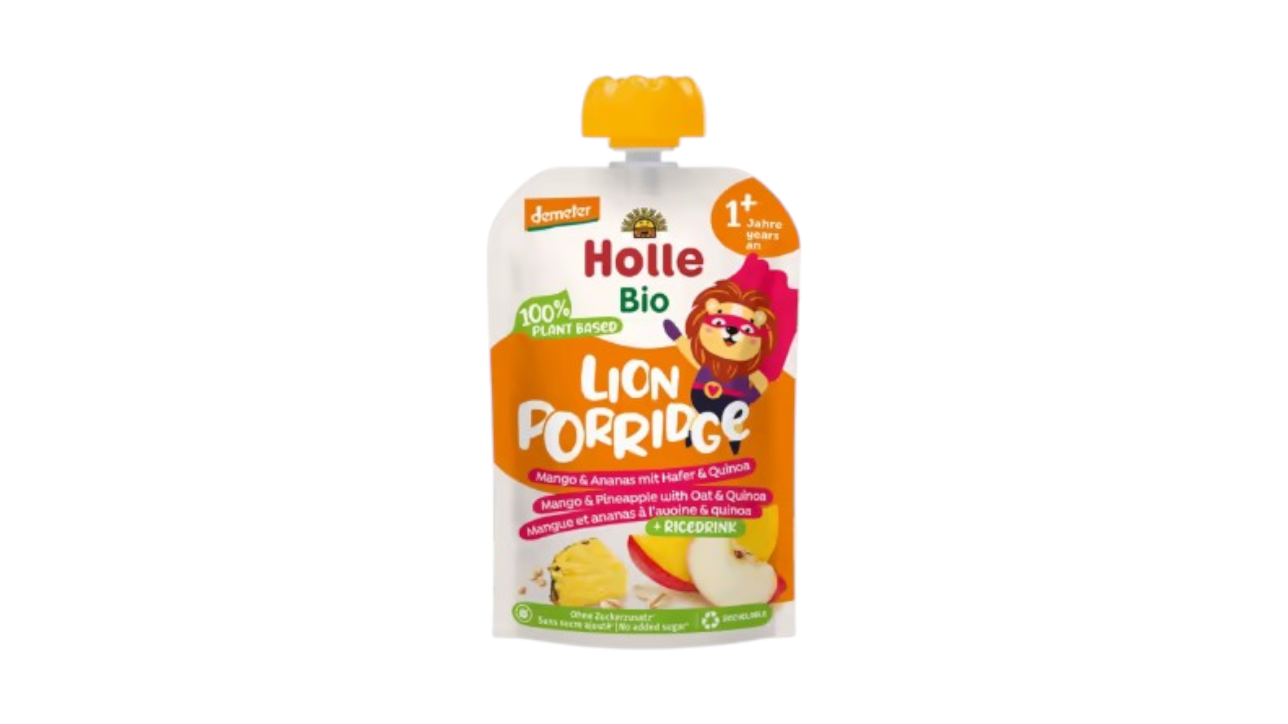Holle Organic Lion Porridge Mango/Pineapple With Oat And Quinoa Porridge 110g 1y+