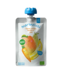 Marmaluzi Organic Carrot Mango Banana Pear Puree 90g 6m+