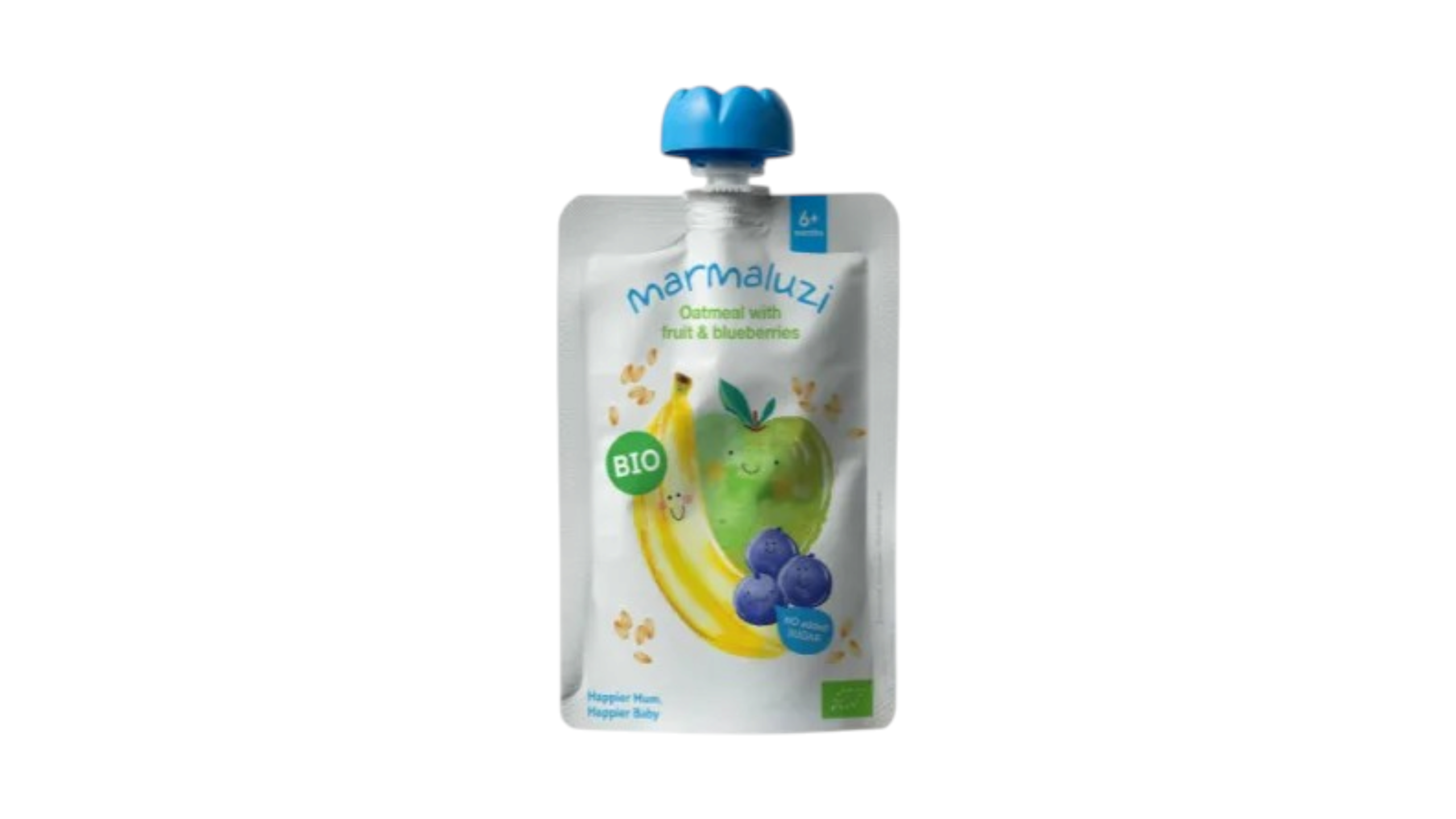 Marmaluzi Organic Oatmeal Fruit Blueberries Puree 90g 6m+