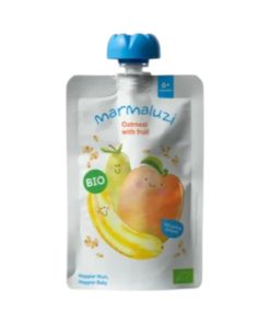 Marmaluzi Organic Oatmeal Fruit Puree 90g 6m+