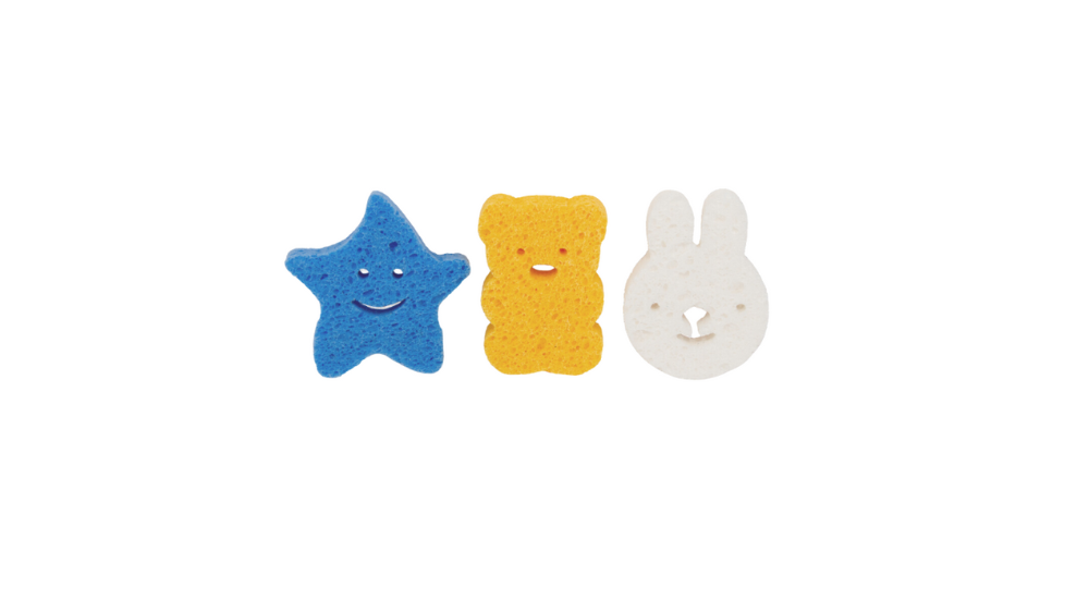 Bo Jungle: Natural body sponges for the bathroom (3 pcs) 0+